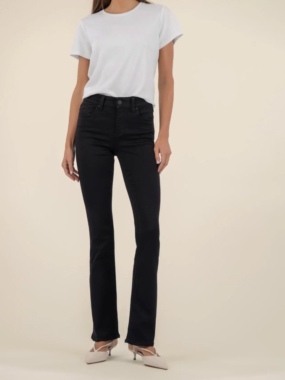 Kut from the Kloth Baby Bootcut Jeans Black Size 4 Short
